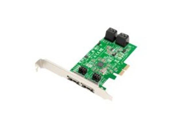 Dawicontrol DC 624e RAID - Lagringskontroller (RAID) - 4 sendere/kanal - SATA 6Gb/s lavprofil - 600 MBps - RAID 0, 1, 5, 10, JBOD - PCIe 2.0 x2 (DC...