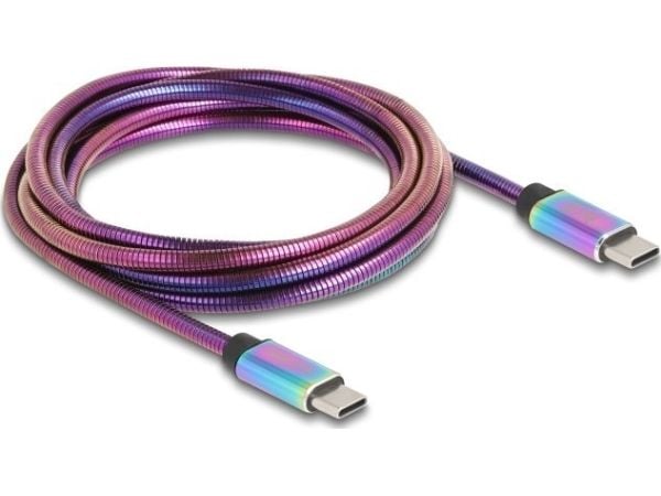 DeLOCK 81116, 2 m, USB C, USB C, USB 2.0, 0,48 Gbit/s, Flerfarget