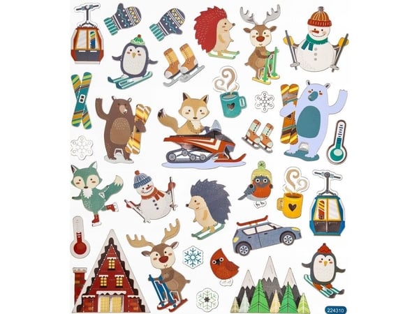 DP Craft Stickers Vintersport 32stk