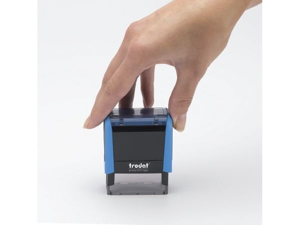 Trodat 4913/SS, Blekkgjør seg selv, Egendefinert stempel, Plast, 57 x 21 mm, Sort, Blå, Sort