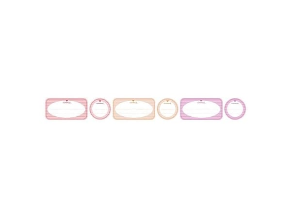 Avery 56820, Orange, Rosa, Vit, Gul, Rund/rektangulär, Lösa, papper, 75 mm, 38 mm