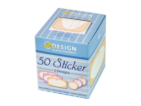 Avery 56820, Orange, Rosa, Vit, Gul, Rund/rektangulär, Lösa, papper, 75 mm, 38 mm