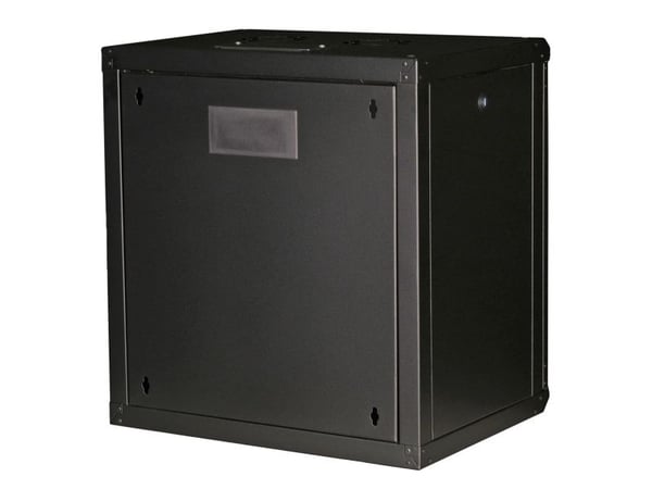 ROLINE 26.21.0174, Veggmonterbar hylle, 12U, Nøkkellås, Rack skinner, 22,5 kg, Sort