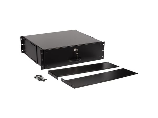ROLINE 26.21.0270, Tastaturbrett, Sort, Stål, 3U, 485 mm, 400 mm