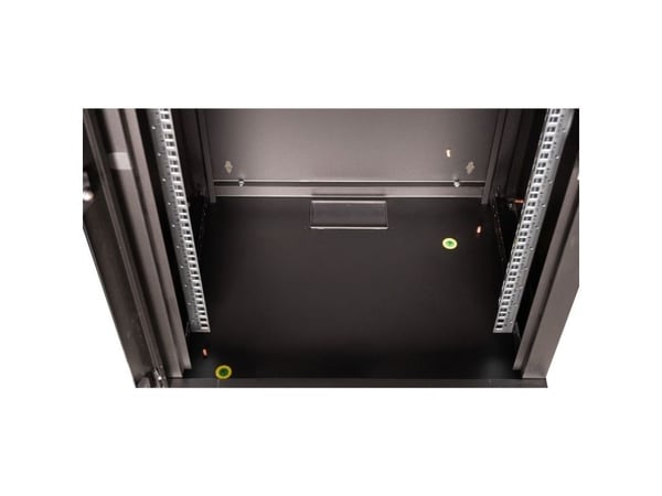 ROLINE 26.21.0178, Veggmonterbar hylle, 20U, Nøkkellås, Rack skinner, 35 kg, Sort