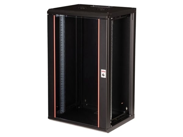 ROLINE 26.21.0178, Veggmonterbar hylle, 20U, Nøkkellås, Rack skinner, 35 kg, Sort