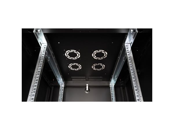 ROLINE 26.21.0216, Frittstående hylle, 42U, 600 kg, Rack skinner, Justerbare bein, Sort