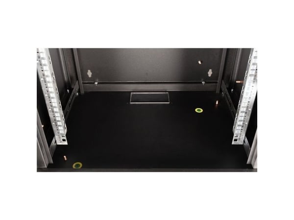 ROLINE 26.21.0170, Veggmonterbar hylle, 7U, Nøkkellås, Rack skinner, 14,5 kg, Sort