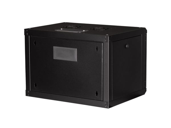 ROLINE 26.21.0170, Veggmonterbar hylle, 7U, Nøkkellås, Rack skinner, 14,5 kg, Sort