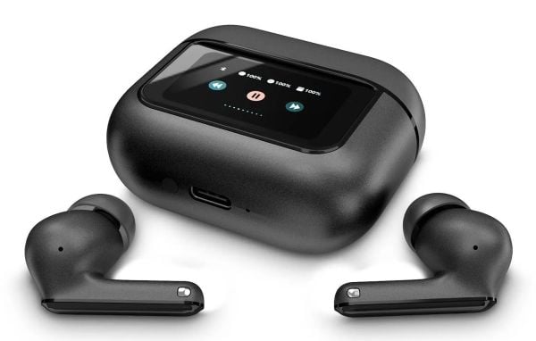 Energy Sistem Display ANC, True Wireless Stereo (TWS), Samtaler/musikk, 20 - 20000 Hz, 43 g, Hodesett, Sort