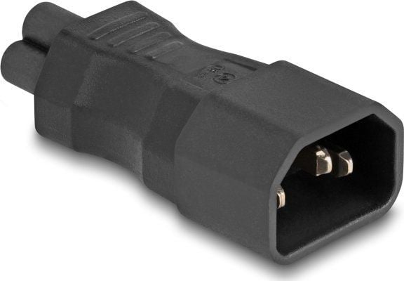 DeLOCK verkkovirtasovitin IEC 60320 - C14 - C5 pistorasiaan 2,5 A suora, Sort