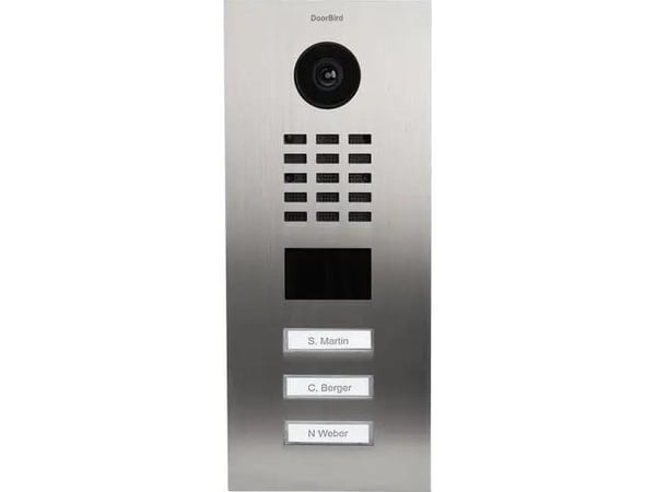 DoorBird D2103V, Rostfritt stål, IP65, Rostfritt stål, Rostfritt stål, Knappar, 10,100 Mbit/s