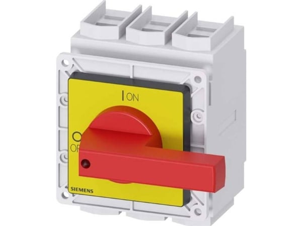 Siemensin kuormakytkin, punainen, keltainen, 3-napainen, 185 mm², 160 A, 690 V/AC, 3LD23050TK13, 3P, IP65, 169 mm, 220 mm, 305 mm, 200 mm