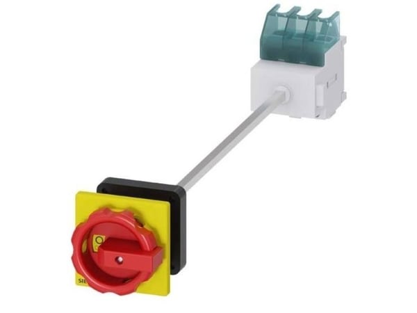 Siemensin kuormakytkin, punainen, keltainen, 3-napainen, 16 mm², 32 A, 690 V/AC, 3LD22480TK53, 3P, IP65, 79 mm, 87 mm, 460 mm, 70 mm