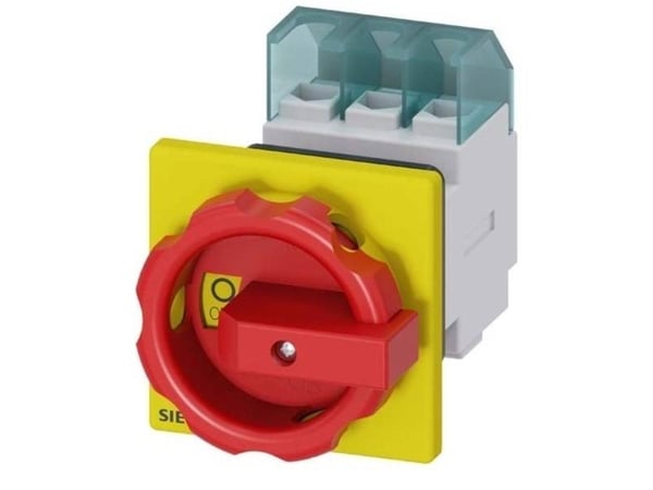 Siemens 0-1 3P 32A nokkakytkin sisäänrakennettu keltainen/punainen IP65 (3LD2254-0TK53)