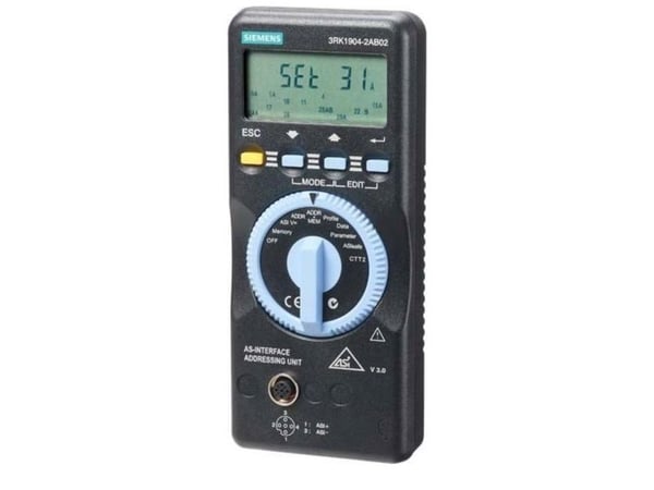 Siemens 3RK1904-2AB02, AS-liittymän kohdistusyksikkö, IP20, 1,5 m, 150 mA, REACH, RoHS, WEEE, Akku