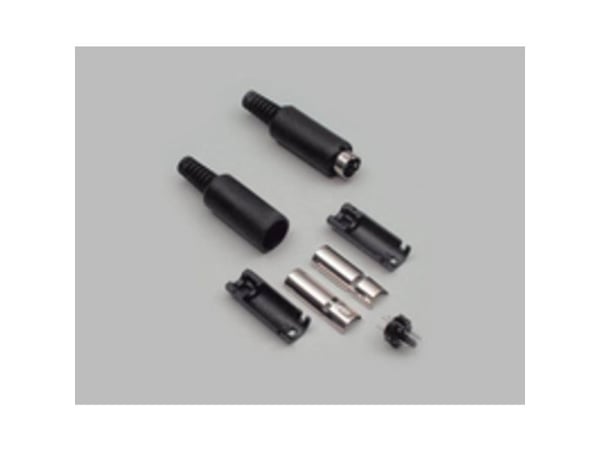 BKL Electronic 0204004, Pin-kontakt, Rett, Hankjønn, 12 V, 2 A, Sort
