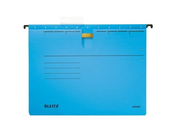 Leitz ALPHA - Ripustettava kansio - A4 - välilehdillä - sininen