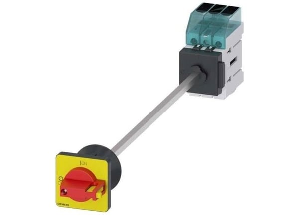 Siemensin kuormakytkin, punainen, keltainen, 3-napainen, 16 mm², 16 A, 690 V/AC, 3LD30400TK13, 3P, IP65, 60 mm, 68 mm, 83 mm, 420 mm