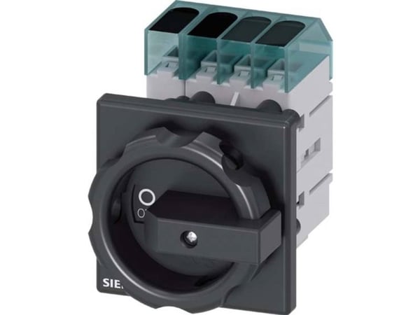 Siemensin kuormakytkin, musta, 4-napainen, 16 mm², 16 A, 1 avaaja, 690 V/AC, 3LD30540TL51, 4P, IP65, 60 mm, 79 mm, 85 mm, 110 mm