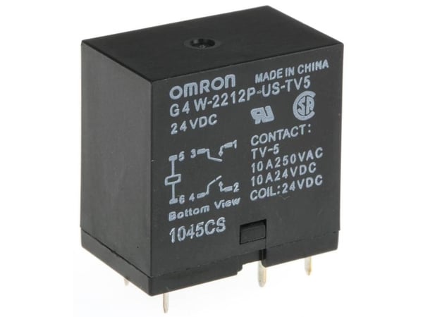 Omron G4W-2212P-US-TV5-DC24 Tehorele 24 V/DC 2 x päätepistokytkin 1 kpl Laukku Laukku