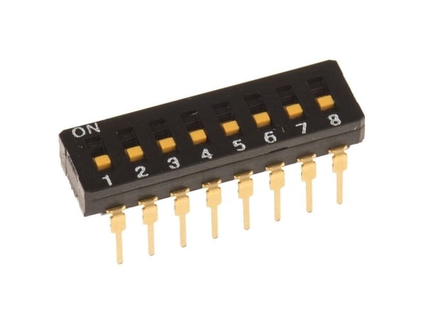 Omron A6D-8100 DIP-bryter POLTAL 8 THT 1 stk pose