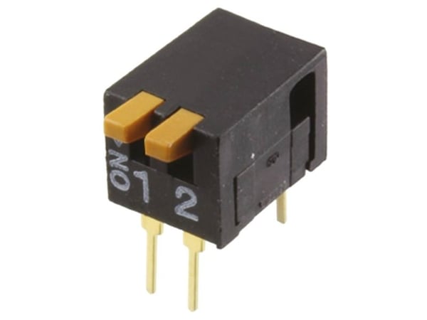Omron A6DR-2100 DIP-bryter poler 2 THT 1 stk