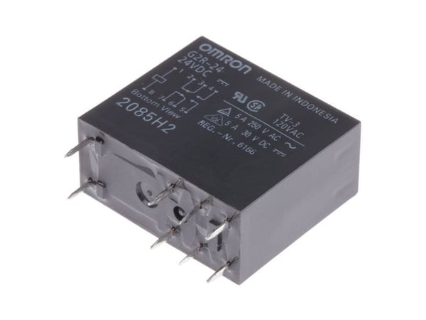 Omron G2R-24-DC24 Powerrelæ 24 V/DC 5 A 2 x omskifter 1 stk Pussi