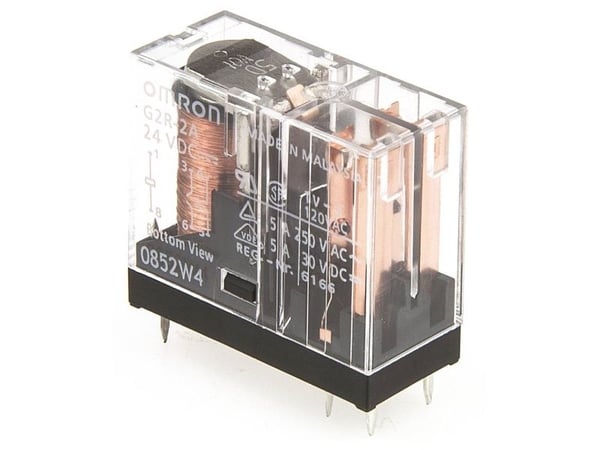 Omron G2R-2A-DC24 Tehorele 24 V/DC 5 A 2 x päätepistokytkin 1 kpl Laukku