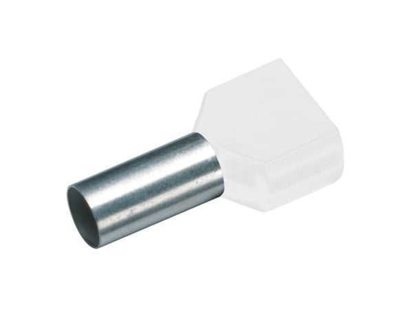 Cimco 182432, Kabeländhylsa, Plåtburk, Rak, Metallisk, Vit, Koppar, 0,75 mm ²