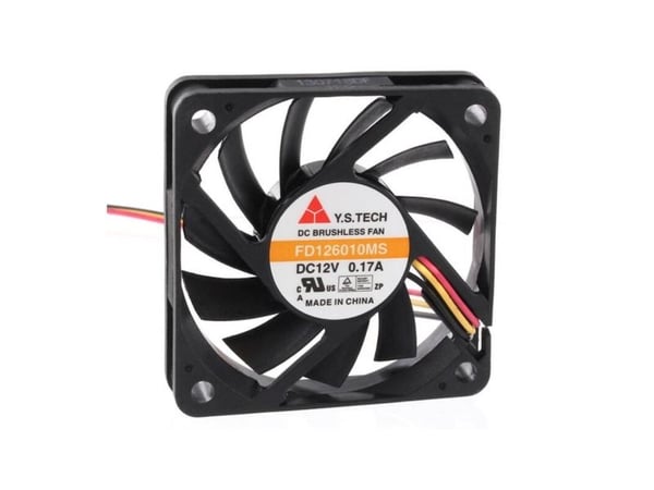YS TECH FD126010MS(1F5) aksialvifte 12 V/DC 35,7 m³/h 60 x 60 x 10 mm