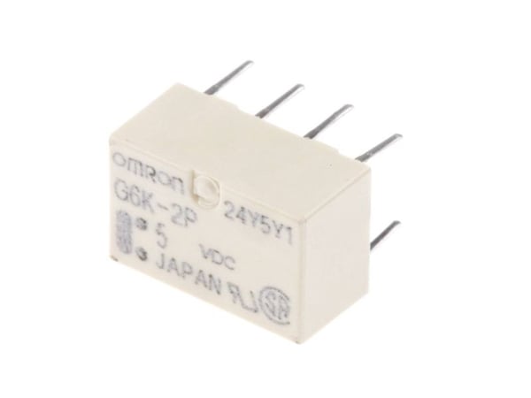 Omron G6K-2P-DC5 Tulostusrele 5 V/DC 1 A 2 x vaihtokytkin 1 kpl Pussi