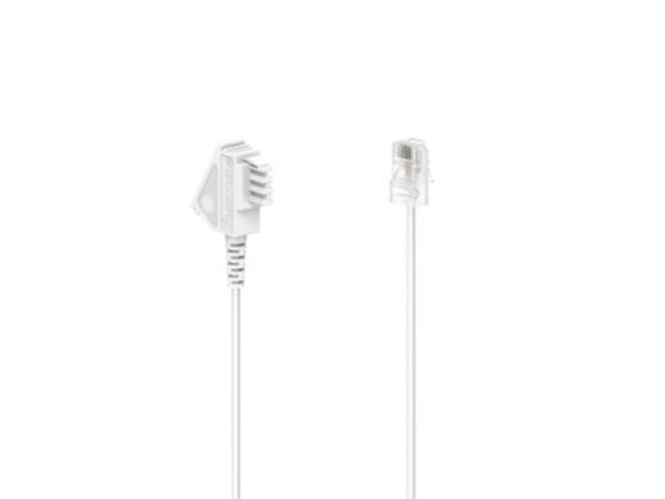 Hama 00201118, 3 m, RJ-45, TAE (F), Hankjønn, Hankjønn, Hvit