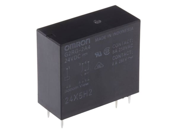 Omron G2RG-2A4-DC24 effektrelé 24 V/DC 8 A 2x sluttekontakt 1 stk