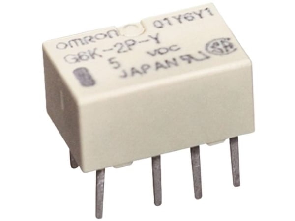 Omron G6KU-2P-Y-DC3 Tulostusrele 3 V/DC 1 A 2 x kytkin 1 kpl Pussi