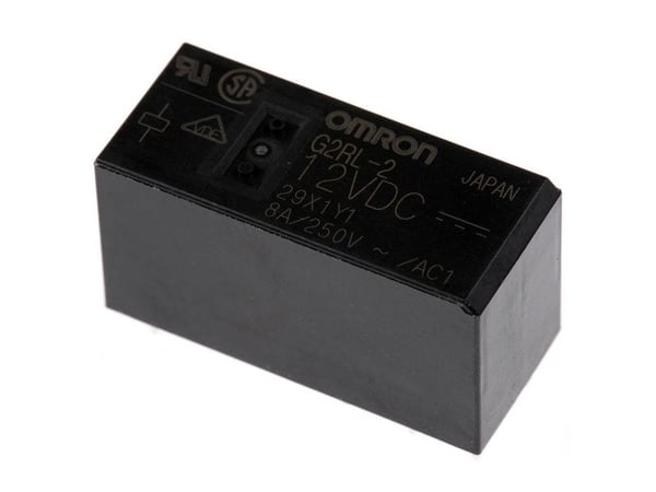 Omron G2RL-2-DC12 Tehorele 12 V/DC 8 A 2 x kytkimet 1 kpl Laukku Pussi