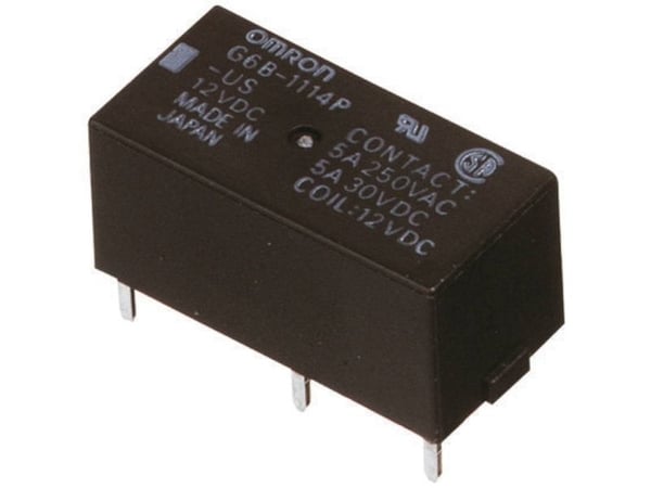 Omron G6B-1114P-US-DC12 Tehorele 12 V/DC 5 A 1 x päätepysäytys 1 kpl Pussi