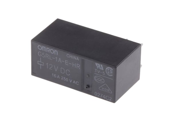 Omron G5RL-1A-E-HR-DC12 Tehorele 12 V/DC 5 A 1 x päätepysäytys 1 kpl Pussi