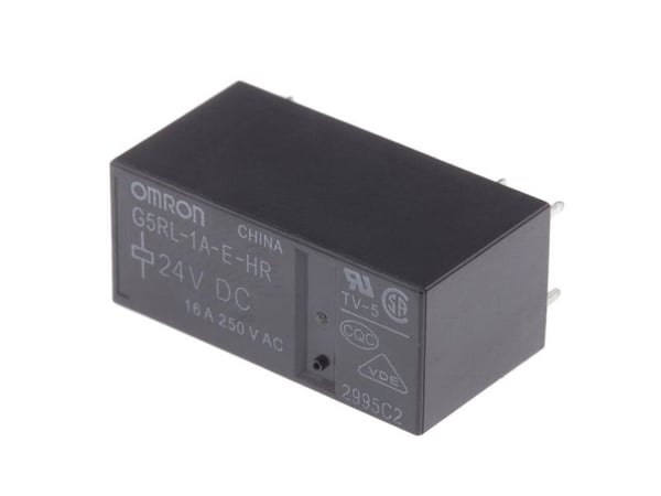 Omron G5RL-1A-E-HR-DC24 Virtarele 24 V/DC 5 A 1 x päätepysäytys 1 kpl Laukku Pussi
