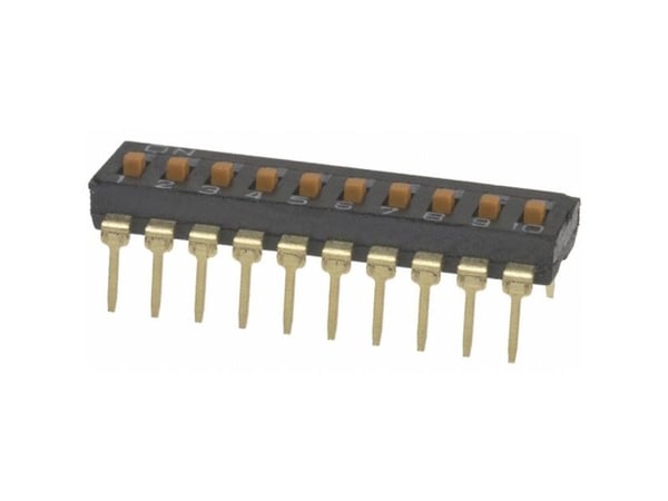 Omron DIP-kytkin Poltal 10 THT 1 kpl Pussi
