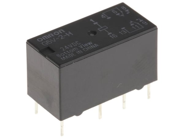 Omron G5V-2-H-DC24 effektrelé 24 V/DC, 2 A, 2x omkobler, 1 stk, Tube