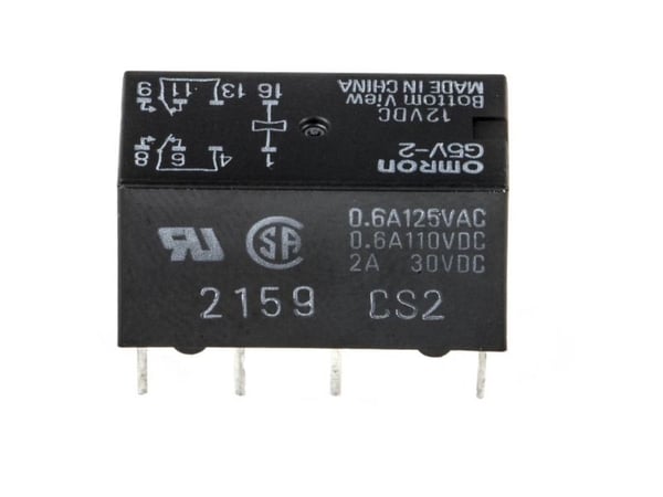 Omron G5V-2-DC12 Powerrelæ 12 V/DC 2 A 2 x omskifter 1 stk Pussi