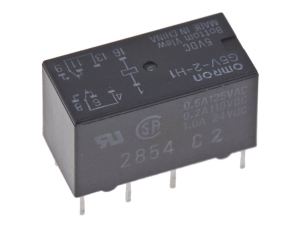 Omron G5V-2-H1-DC5 Powerrelæ 5 V/DC 1 A 2 x omskifter 1 stk Pussi
