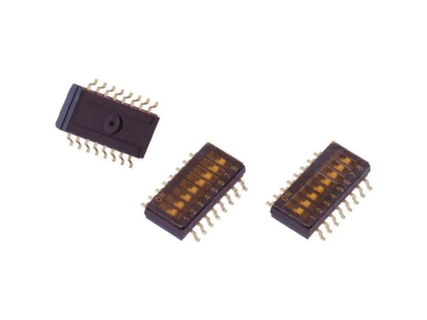Omron A6H-4102 DIP-omkopplare, 4 ben SMD, 1 st