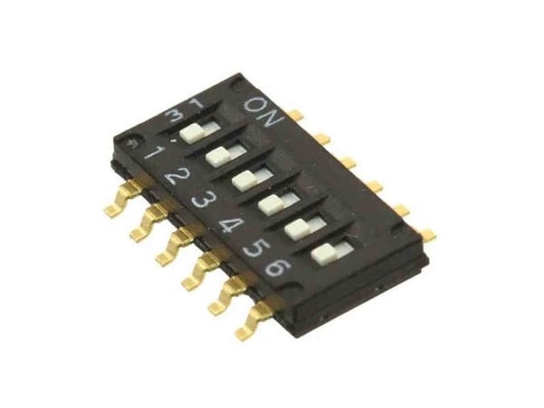 Omron A6H-6102 DIP-bryter, poltall 6 SMD, 1 stk.