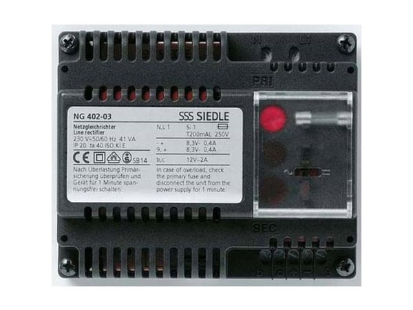 Siedle NG 402-03, Sort, Siedle, CE, 0 - 40 °C, 107 mm, 60 mm