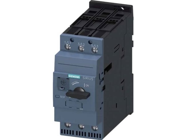 Siemens 3RV2031-4JA10 0BA0 Kretsbrytare 1 del Inställningsområde (ström): 54 - 65 A Kopplingsspänning (max.): 690 V/AC (B x H x D) 55 x 140 x 149 mm