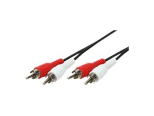 LogiLink 2xRCA - 2xRCA, 5m, 2 x RCA, Hanstik, 2 x RCA, Hanstik, 5 m, Sort