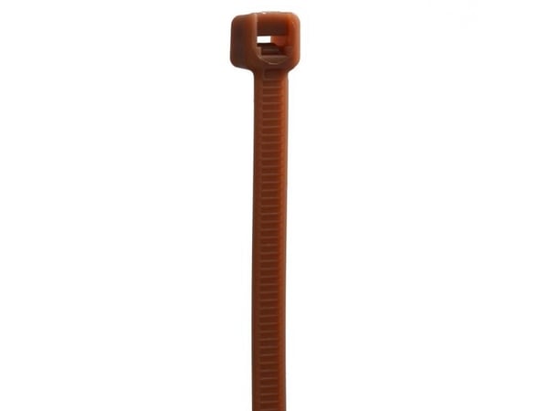 Panduit Cable Tie, 7.4"L (188mm), Standard, Nylon, Brown, 100pc, Nailon, Ruskea, 188 mm