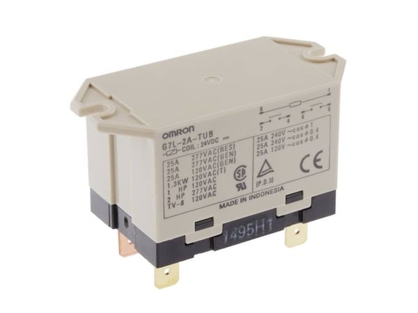 Omron G7L-2A-TUB-DC24 Tehorele 24 V/DC 25 A 2 x päätepistokytkin 1 kpl Laukku Pussi